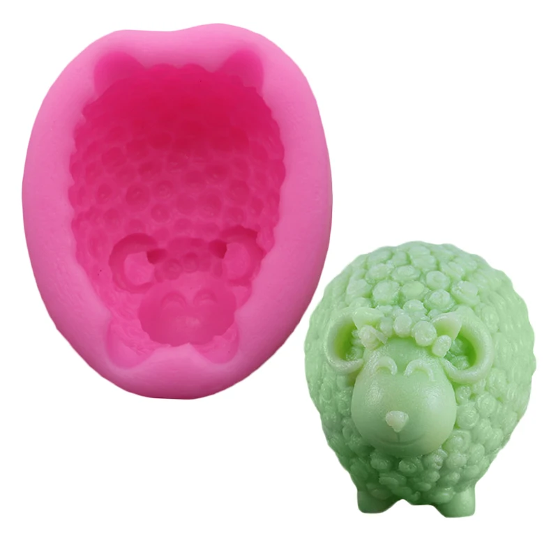 Sheep Handmade Soap Mold Goat Cake Decorative Animal Silicone Mold Form