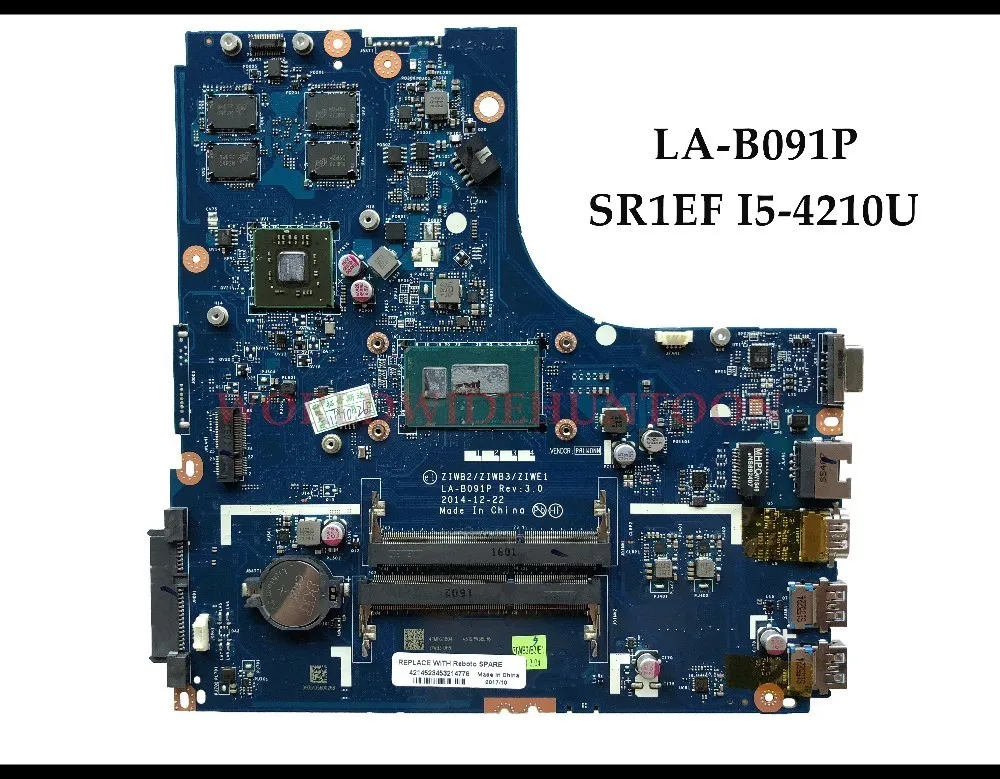 Высокое качество FRU:5B20G46259 для Lenovo Ideapad материнская плата ноутбука и ZIWB2/ZIWB3/ZIWE1/SR1EF