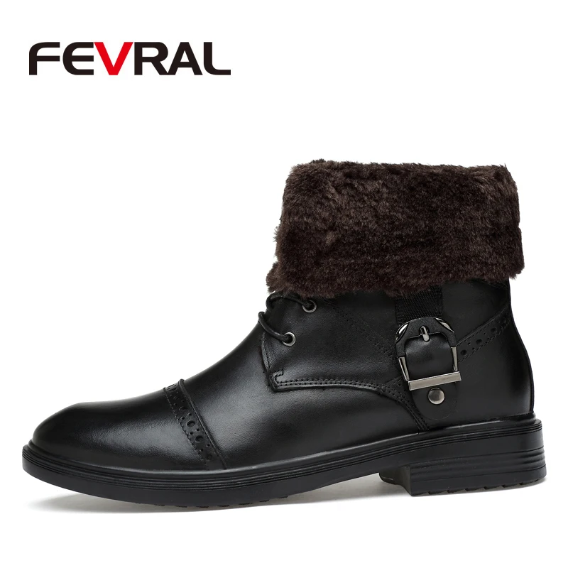 Бренд fevral; мужские ботинки; сезон осень-зима; мужские водонепроницаемые резиновые зимние ботинки из натуральной кожи; ботинки для отдыха в английском стиле; обувь в стиле ретро для мужчин