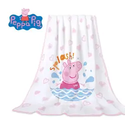 Подлинная Peppa Свинья Чистый хлопок халат одеяло полотенце Пеппа Джордж Плюшевые Детские игрушки