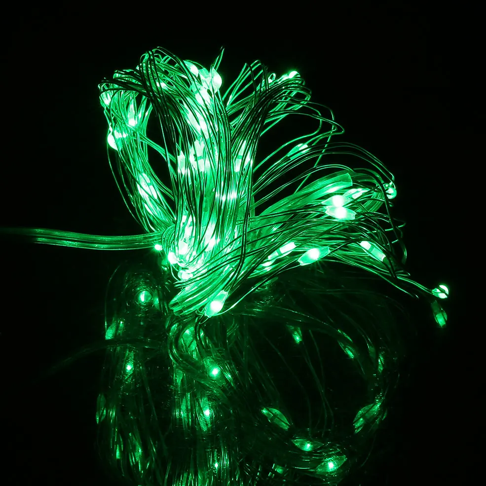 

1pc Green 6m 60 LED String Light Party Decoration 3AA Battery Box With Remote Control