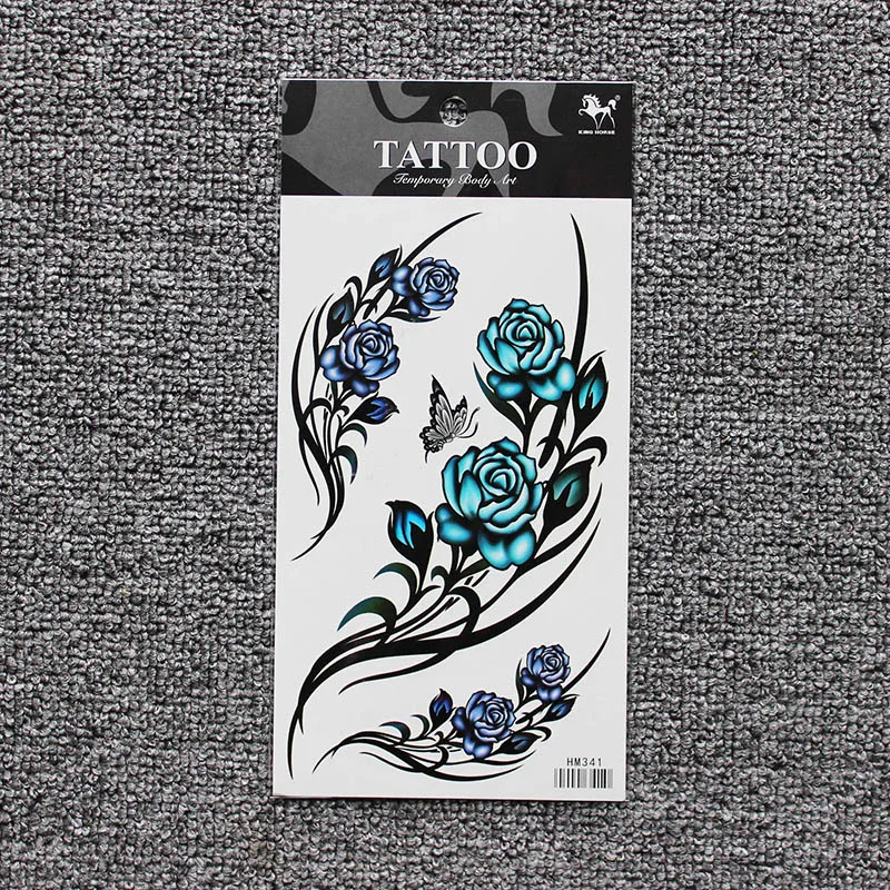 الملونة كبيرة bluerose زهرة الجسم الفن للماء مثير وهمية الوشم للمرأة فلاش TemporaryTattoo ملصقات 10*20 سنتيمتر KD341 الملونة كبيرة bluerose زهرة الجسم الفن للماء مثير وهمية الوشم للمرأة فلاش TemporaryTattoo ملصقات 10*20 سنتيمتر KD341