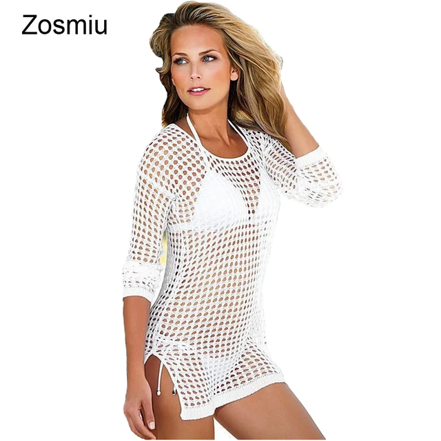 Best Price Zosmiu New Women Beach Dresses Holiday White Mini Dresses Sexy Hot Hollow Out Vestidos Femininos Solid Swimwear Output Cover-ups Best Price Zosmiu New Women Beach Dresses Holiday White Mini Dresses Sexy Hot Hollow Out Vestidos Femininos Solid Swimwear Output Cover-ups