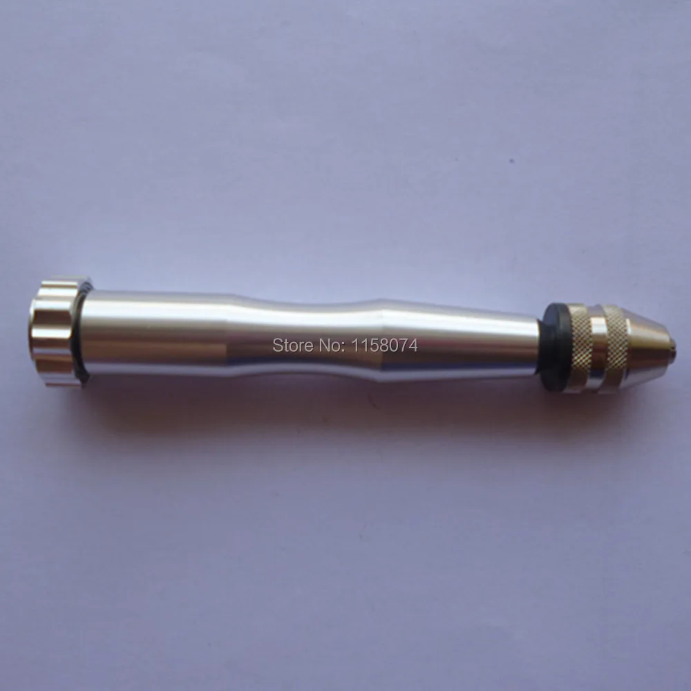 Aluminum Hand Drill Wood Jewelers Jewelry Drilling Chuck Clamp 0.1-3.5mm Hand Twist Drill + 10pc Twist Drill Bits (0.6mm-2.0mm)