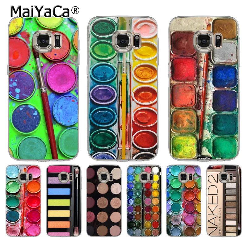 MaiYaCa акварель палитра макияж тени для век диск Аксессуары телефона чехол samsung galaxy