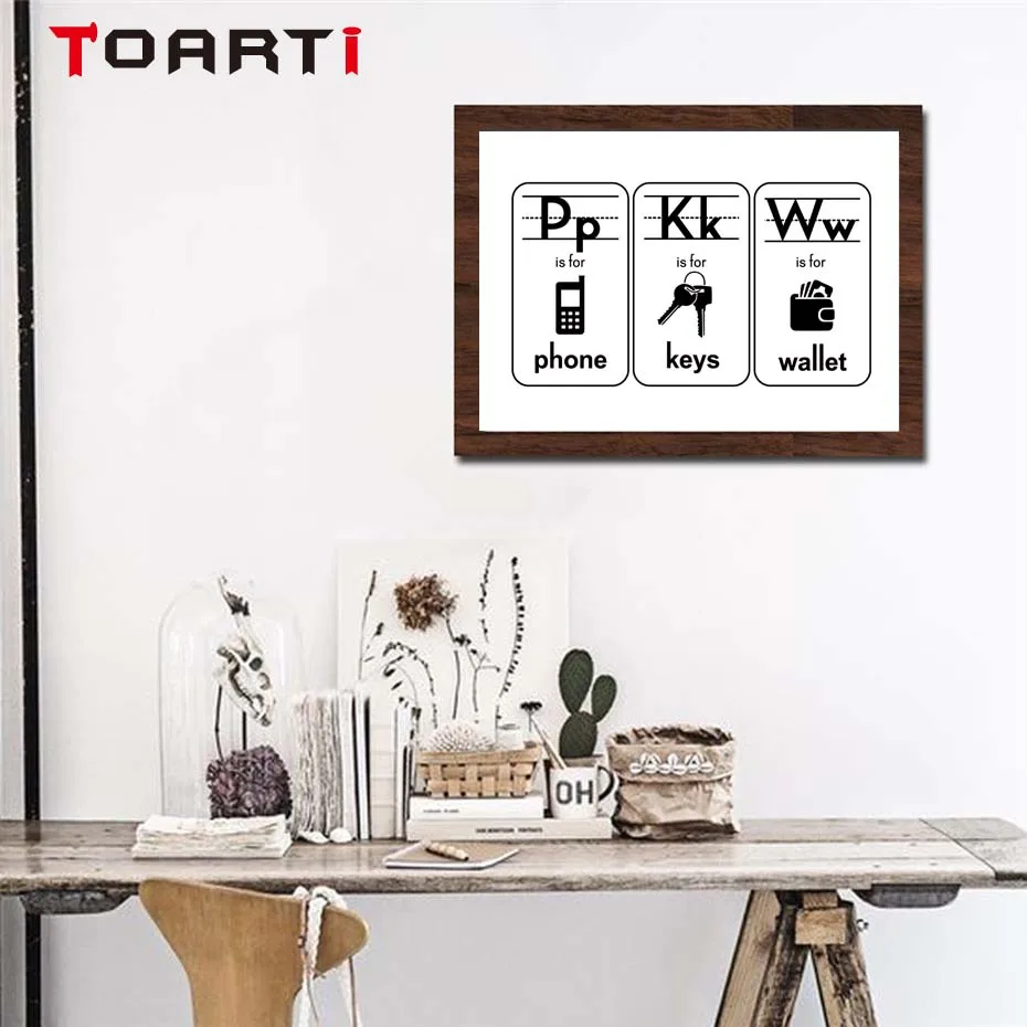 Phone Keys Wallet Prints And Posters Canvas Painting Black And White A Gift For Him Modern Art Wall For Office Bedroom Home Deco (4)