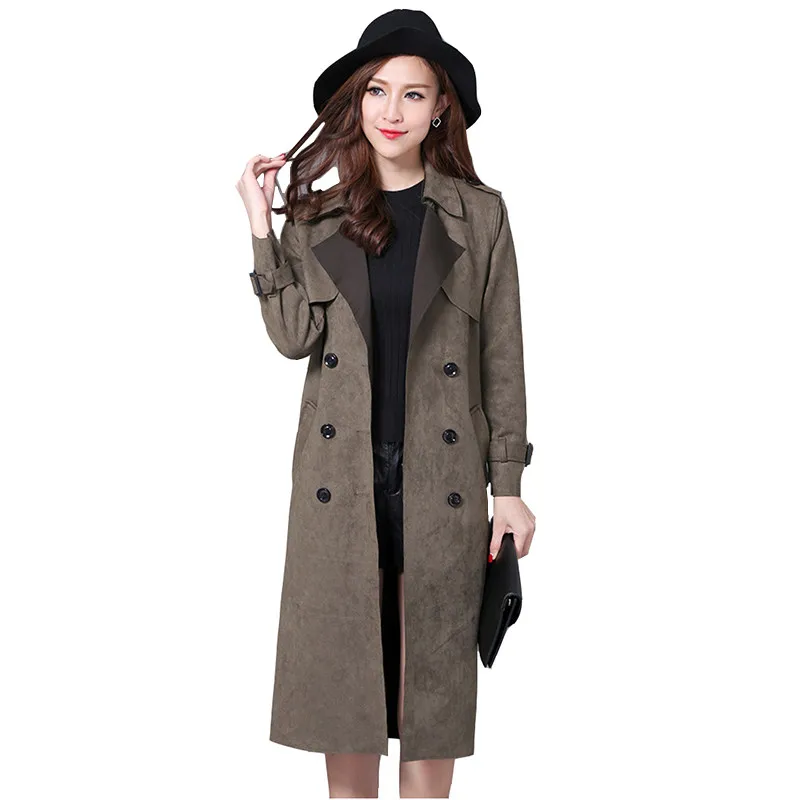 red vent Tan Coupe pink armygreen Femmes Plus De Manteaux Femelle Q098 Mode Light Manteau Couleur Daim Tranchée Solide Taille Mince Ceinture La 6xl Automne Printemps Ioqrcjv w0Bx8pSqB