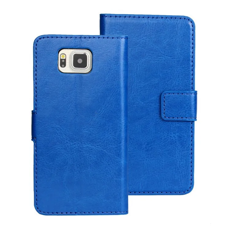 Luxury Original Flip Wallet Leather Mobile Phone Cover Case For Samsung Galaxy Alpha G850 SM-G850f Shell Back Cover Skin Black (4)