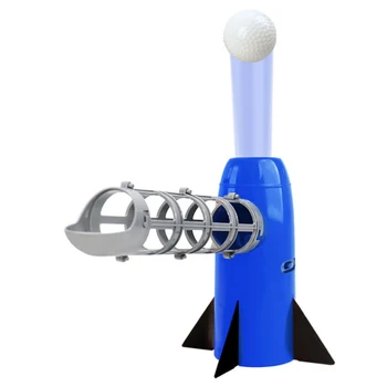 

QC1509 Children Baseball Pop-up Pitching Machine Automatic Trainer Toys with Baseball Bat for Outdoor - Blue