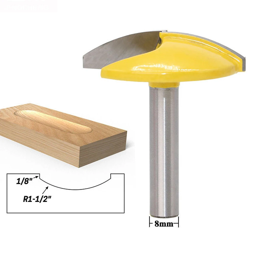 

1pcs 8mm Shank Radius Horizontal Router Bit Woodworking Cutter Carving Knife