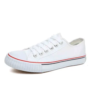 

Thin Belt Simple White Spring New Couple Canvas Shoes Wholesale Classic Men's Shoes Korean Color Student Shoes Men's Shoes