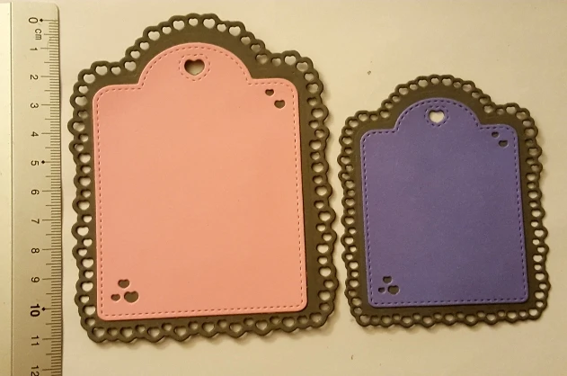 

McDies 2pc scallop Tag Frame Metal Cutting Dies Embossing for 2019 Dies Scrapbooking Album Card Making Die Cut New 97*103mm
