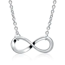 N609 Clavicle Necklace Gold Silver Plated Geometric Infinity Pendant Necklaces For Women Wedding colar maxi Jewelry Wholesale