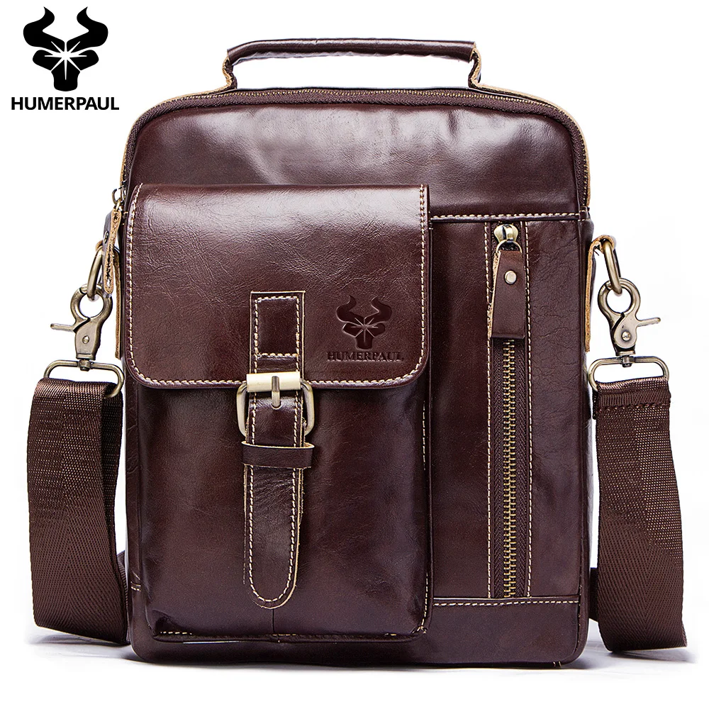 

2019 New Arrivals Genuine Leather Shoulder Bag Casual Crossbody Bag male Messenger Bag Soft Handbag Men Business Travel Bag