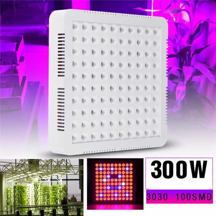 300 W светодиодный освещение для выращивания растений овощей цветок комнатные для выращивания 3030 100SMD Противотуманные фары с подвесная цепь