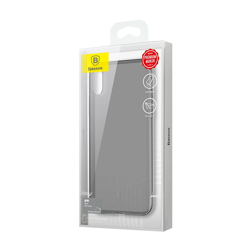 Чехол Baseus для iPhone X, Ультратонкий Мягкий силиконовый чехол для iPhone X, противоударный защитный чехол, аксессуары для телефонов