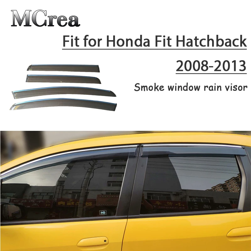 4 шт. защитный козырек от дыма и дождя для Honda Fit Hatchback 2008 2009 2010 2011 2012|Уплотнители