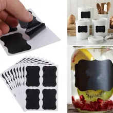 36 шт./компл. доска Стикеры ремесло Кухня банки Организатор этикетки доска меловая Стикеры 5 см х 3,5 см черная доска