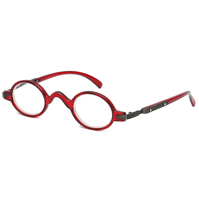 Кошачий глаз, круглые очки для чтения, женские и мужские маленькие очки, очки по рецепту дальнозоркости, диоптрийные очки+ 1,0 1,5 2,0 2,5 3,0 - Цвет оправы: Красный