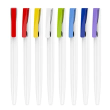 500 шт./лот новая белая Персонализированная ручка с логотипом для рекламных товаров