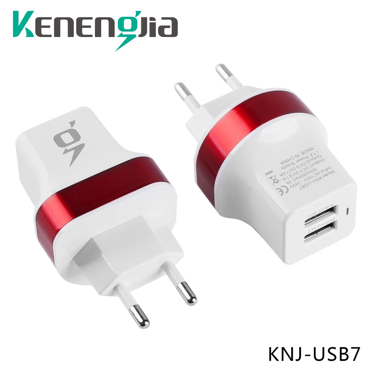 

Fast Double Charge USB Mouth Charge Head Apple Stars Intelligence Mobile Phone General Purpose Europe 2A Polystomy Charger Plug