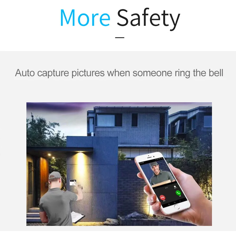 Majatic Mini Wifi Battery Doorbell with Camera 720P IP Video Intercom For Outdoor Door Bell Wireless Home Security Camera