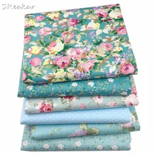 Sraekar, синий цветочный цветок, хлопковая ткань, Лоскутная стеганая ткань, DIY шитье ремесло ткань для вышивания кукол Tissus Tilda для ребенка и ребенка