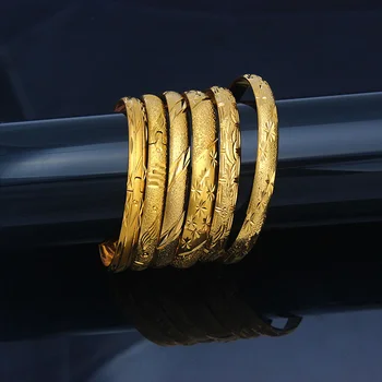 

Fansheng Openable Dubai Gold Bangles For Women Men Gold African European Bracelets Ethiopia Girls Jewelry Girlfriend Gift