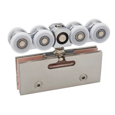 

Durable Zinc alloy Hanging Sliding Glass Door Roller Rollers 8 Wheels 150KG Silent and Smooth