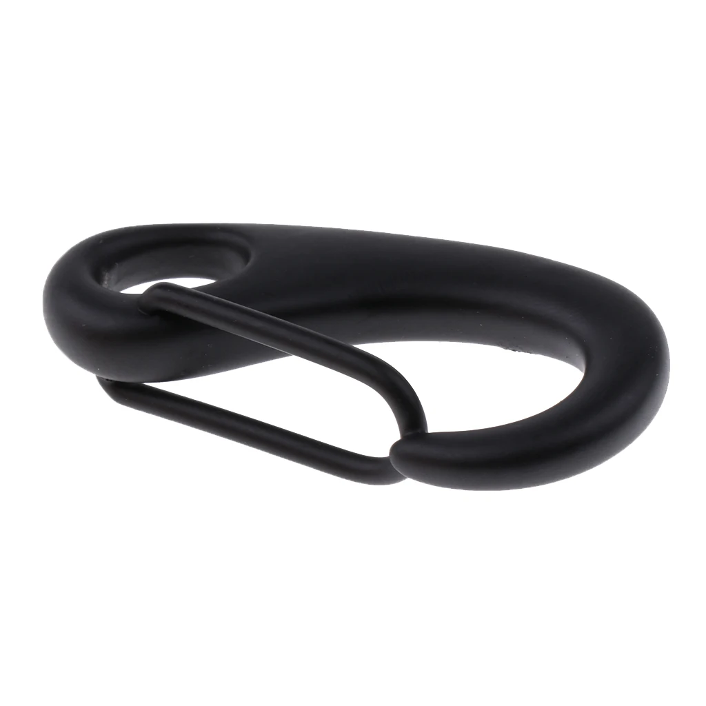 Perfeclan Spring Snap Hook Clip Quick Link Carabiner Scuba Diving Snorkeling Accessories Black 50mm/70mm 
