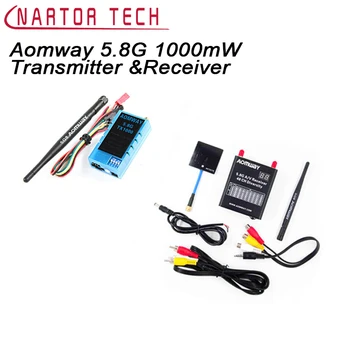 

FPV Antenna Aomway 5.8G 48CH 1000mW Audio Video AV 1W Transmitter DVR 5.8G Receiver w/Antenna for RC Quadcopter