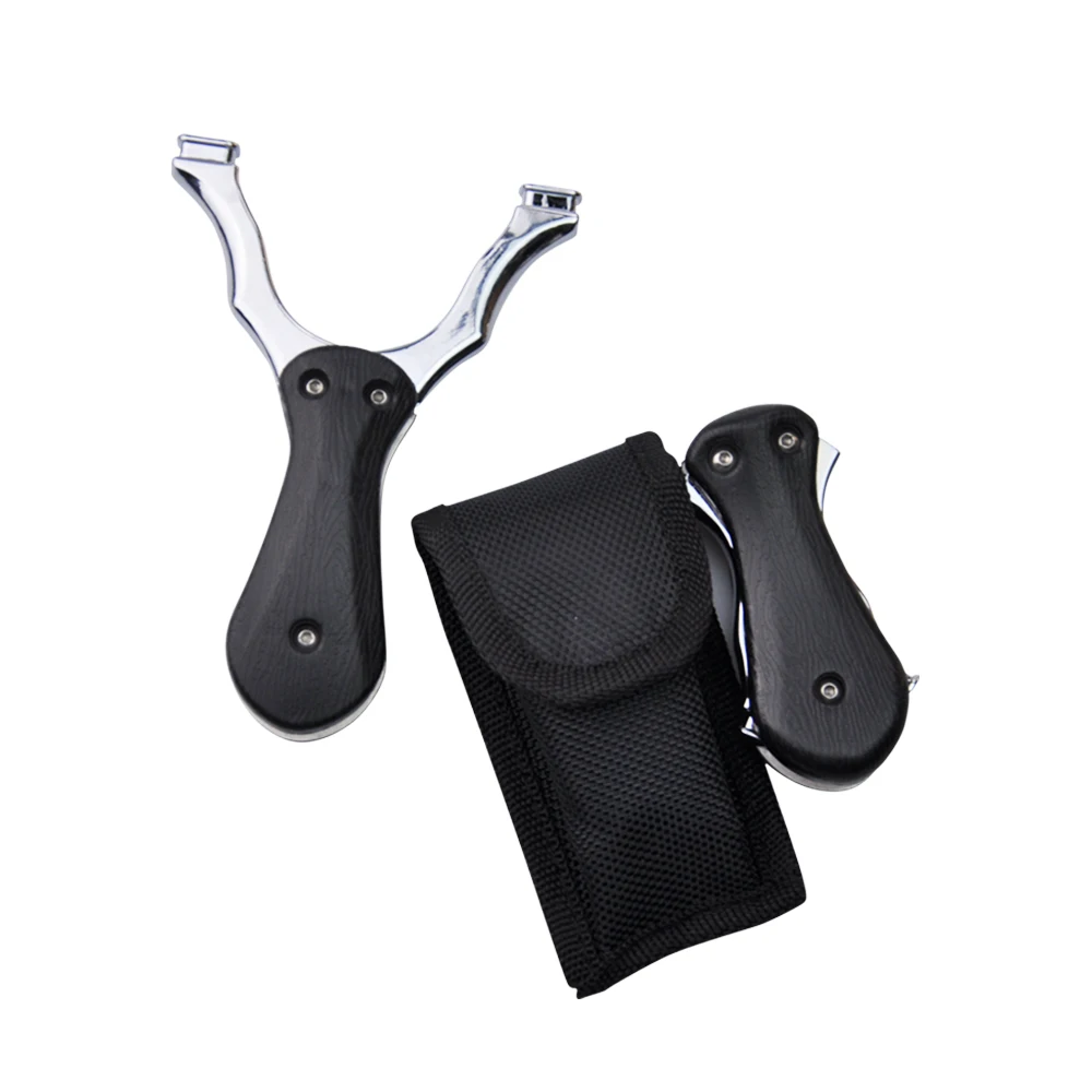 Foldable Pocket SlingShot Folding Slingshot Professional Catapult Steel