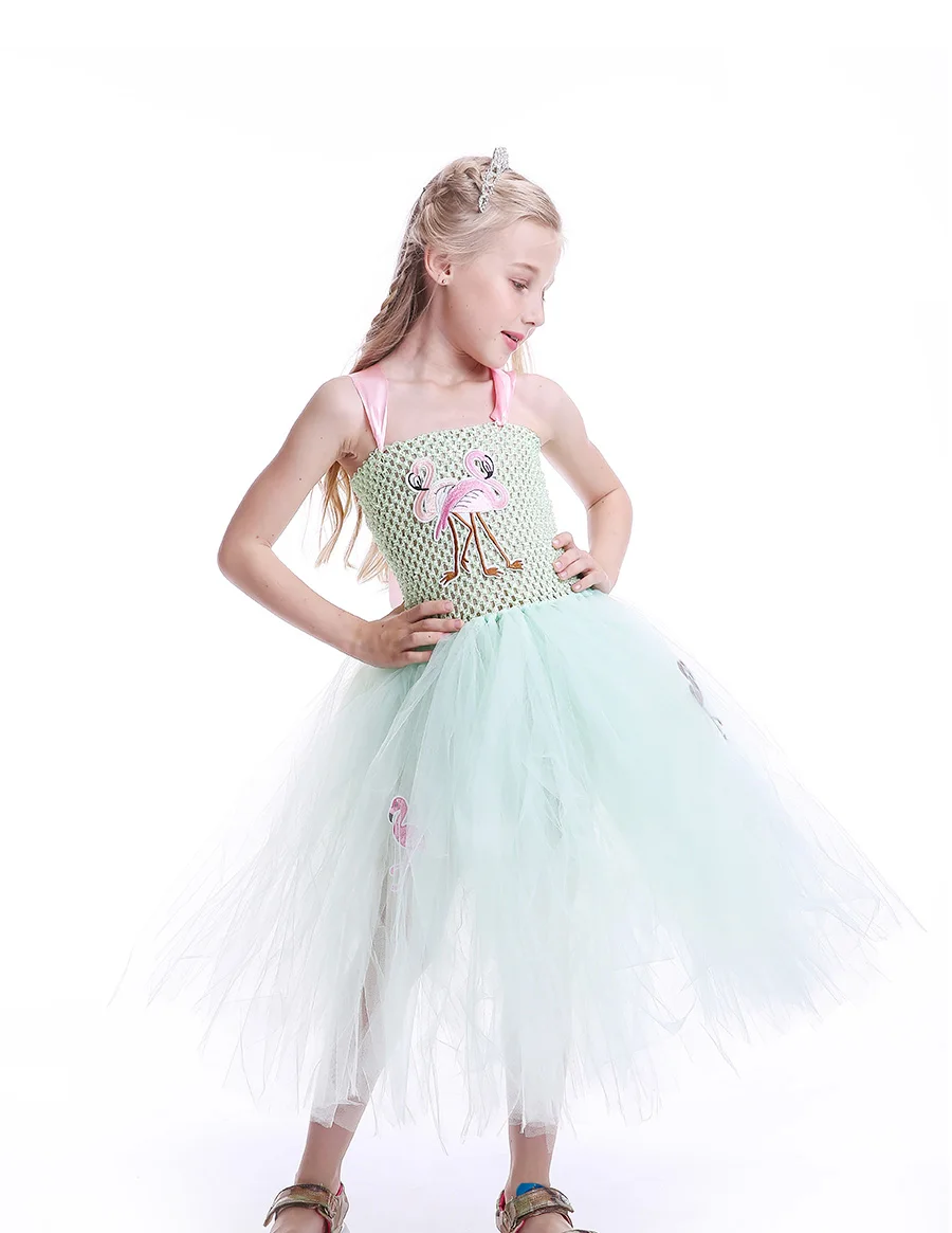 Kids Baby Girl Flamingo Princess Dress Elegant Girls Tutu Dresss for Photo Shot Wedding Birthday Ball Gown Fancy Dresses (8)
