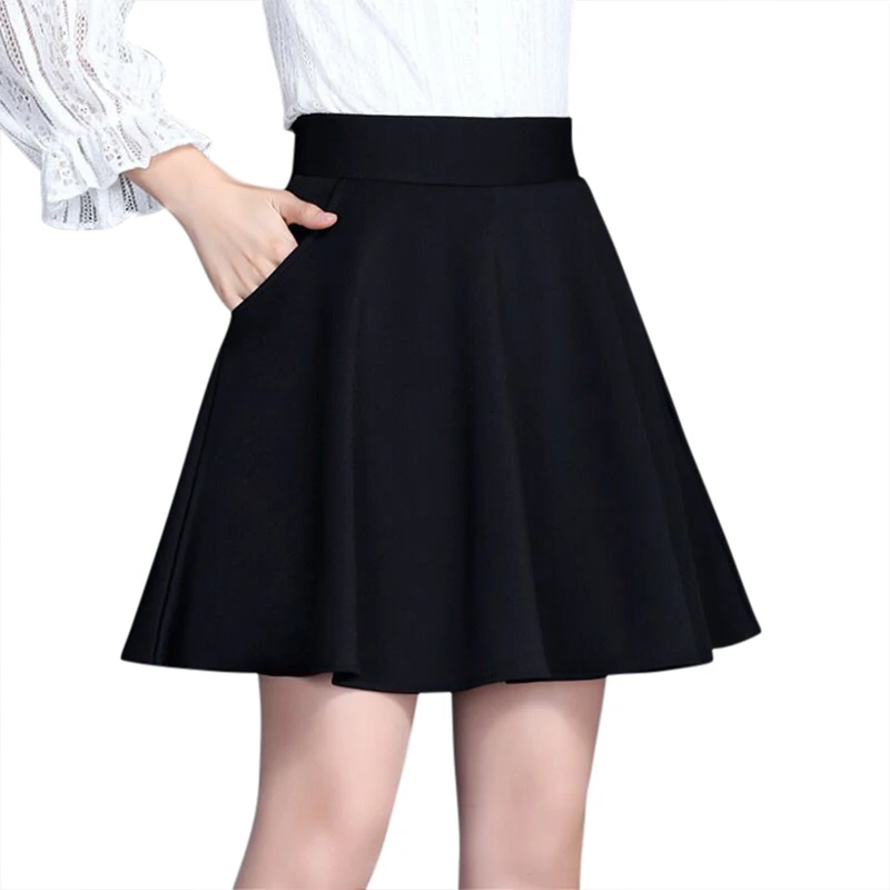 Летняя мода Стиль сексуальные плиссированные юбки для девочки леди с высокой талией Короткие Женская мини-юбка Mulher плюс Размеры женская одежда