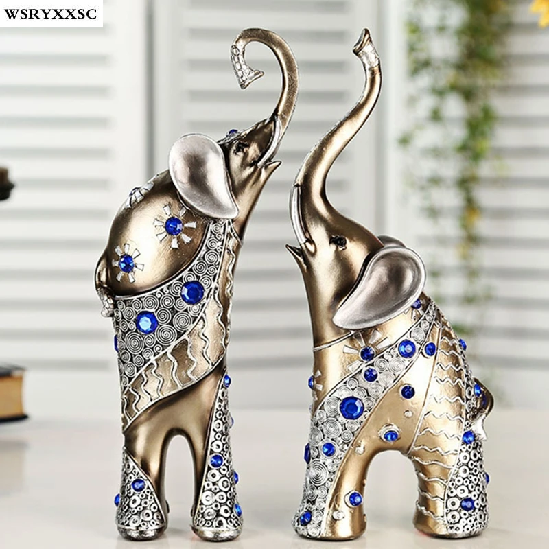 Kopen Moeder en Zoon Olifant Hars Ambachten, 2 Stks set, europese stijl Home Decoratie, Woonkamer Decoratie, Woninginrichting
