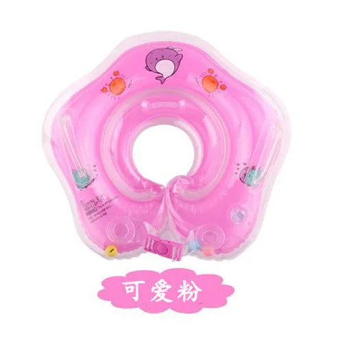 Новые аксессуары для малышей кольцо для плавания на шею Детская предохранительная трубка круг поплавок для ванной надувной фламинго надувная Питьевая чашка для воды - Цвет: Лиловый