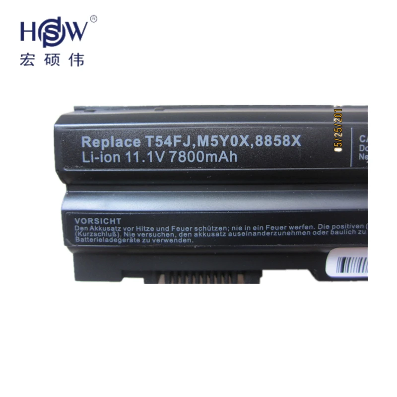 HSW 9 ячеек Новая аккумуляторная батарея для Inspiron 15R(5520) 15R(7520) 17R(5720) 17R(7720) M5Y0X P8TC7 P9TJ0 PRRRF T54F3 T54FJ YKF0