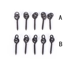 20 шт. для рыбалки на карпа, chod Boilie винт с твердым кольцом всплывающий держатель для кормовых гранул наживка остановка матовый черный терминал снасти