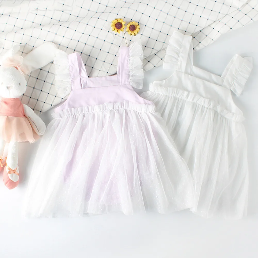 Платье для маленьких девочек vestido infantil детское платье Лето младенческой новорожденных Белое кружево хлопок 1st для празднования первого дня