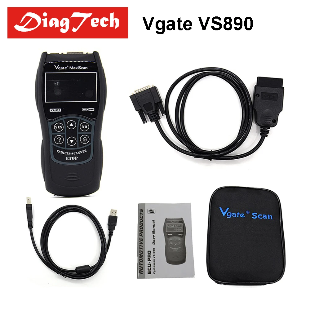 

Newest VS890 Scanner Vgate Maxiscan Maxiscan VS890 OBD 2 Automotive Scanner Vgate CAN-BUS Fault Car Code Reader VS-890 Scanner
