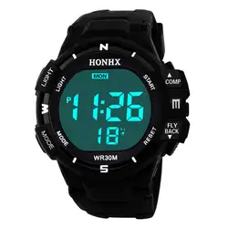 HONHX мужские модные повседневные часы 50 м водонепроницаемый светодиодный цифровые часы День Дата Мужчины Спортивные Наручные Часы Relogio Masculino