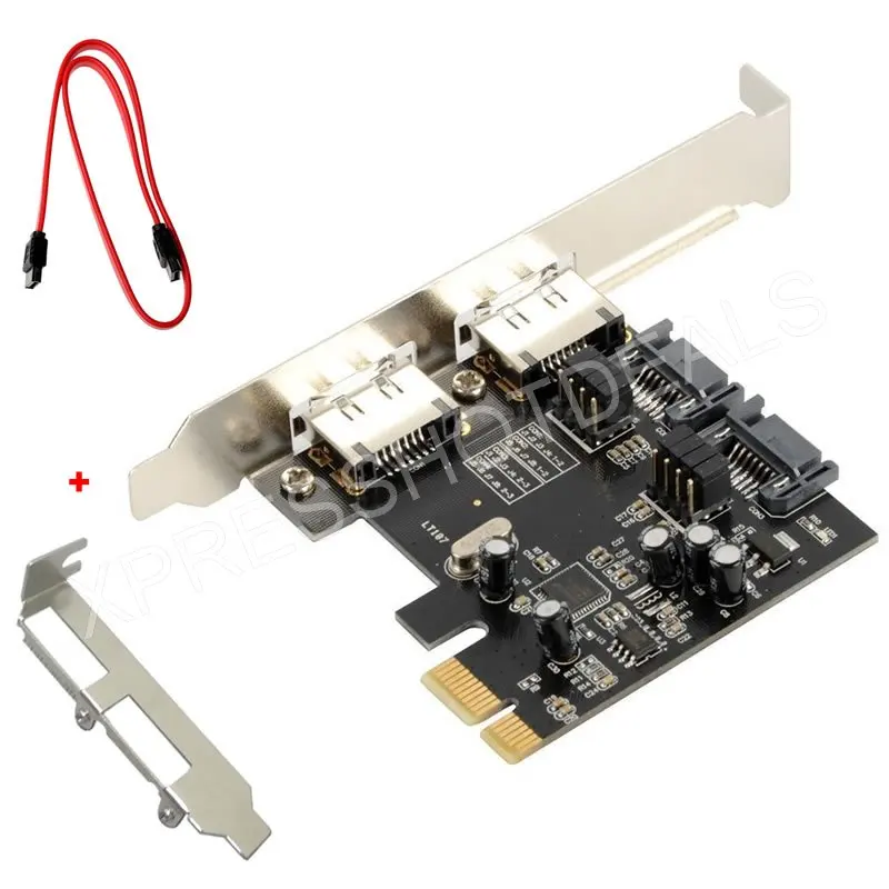 

PCI-E Express SATA3 SATA3.0 6Gb/s eSATA SATA III Card w/ Low Profile Bracket