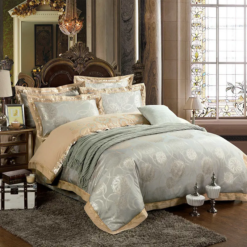 New Hot! Queen & King size 4/6 pcs conjunto de cama roupa de cama de Luxo tributo cetim de seda Jacquard capa de edredão de casamento Chinês vermelho