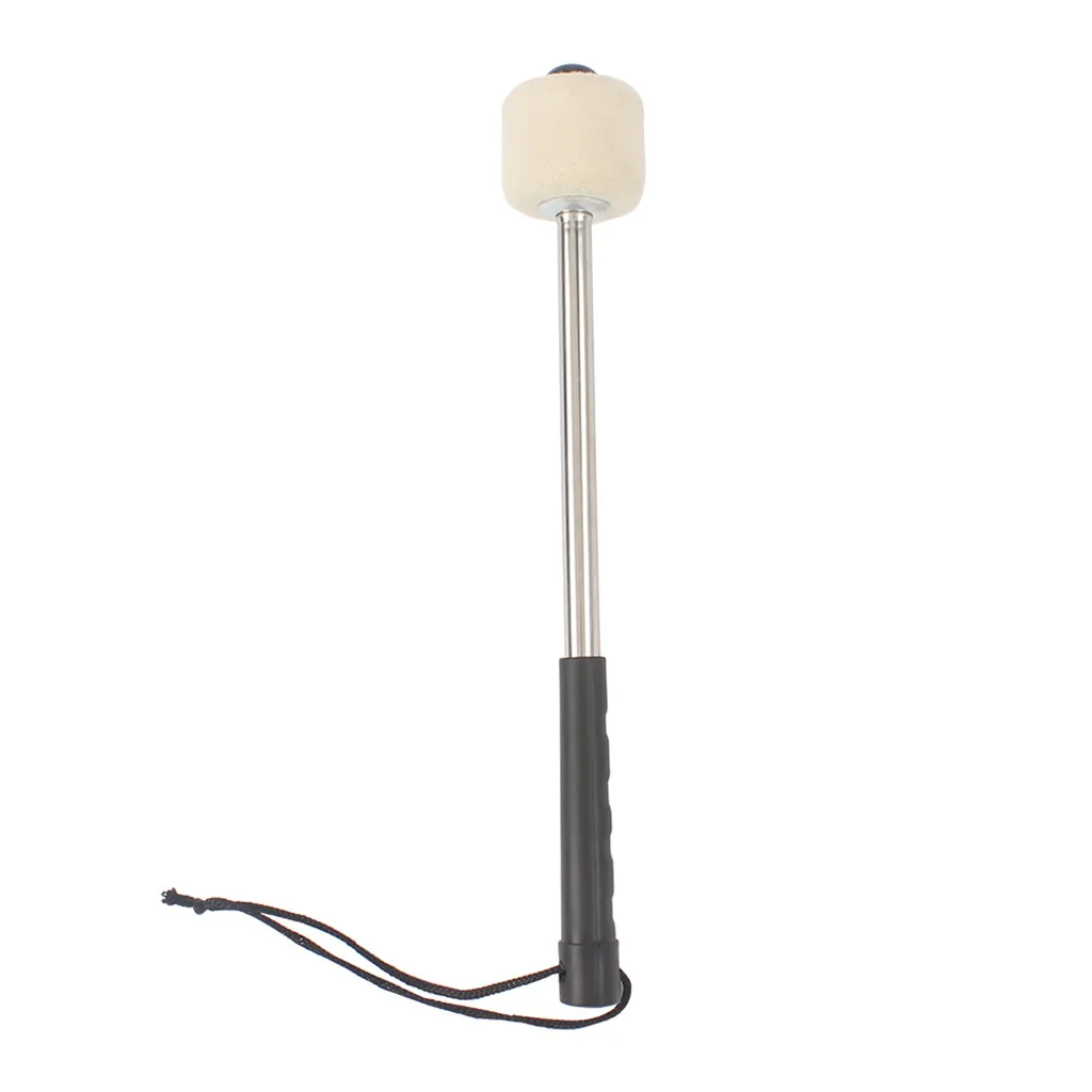 32 cm Durable Stainless Steel Wool Felt Bass Drum Mallet Drum Stick Percussion Accessory for Marching Band