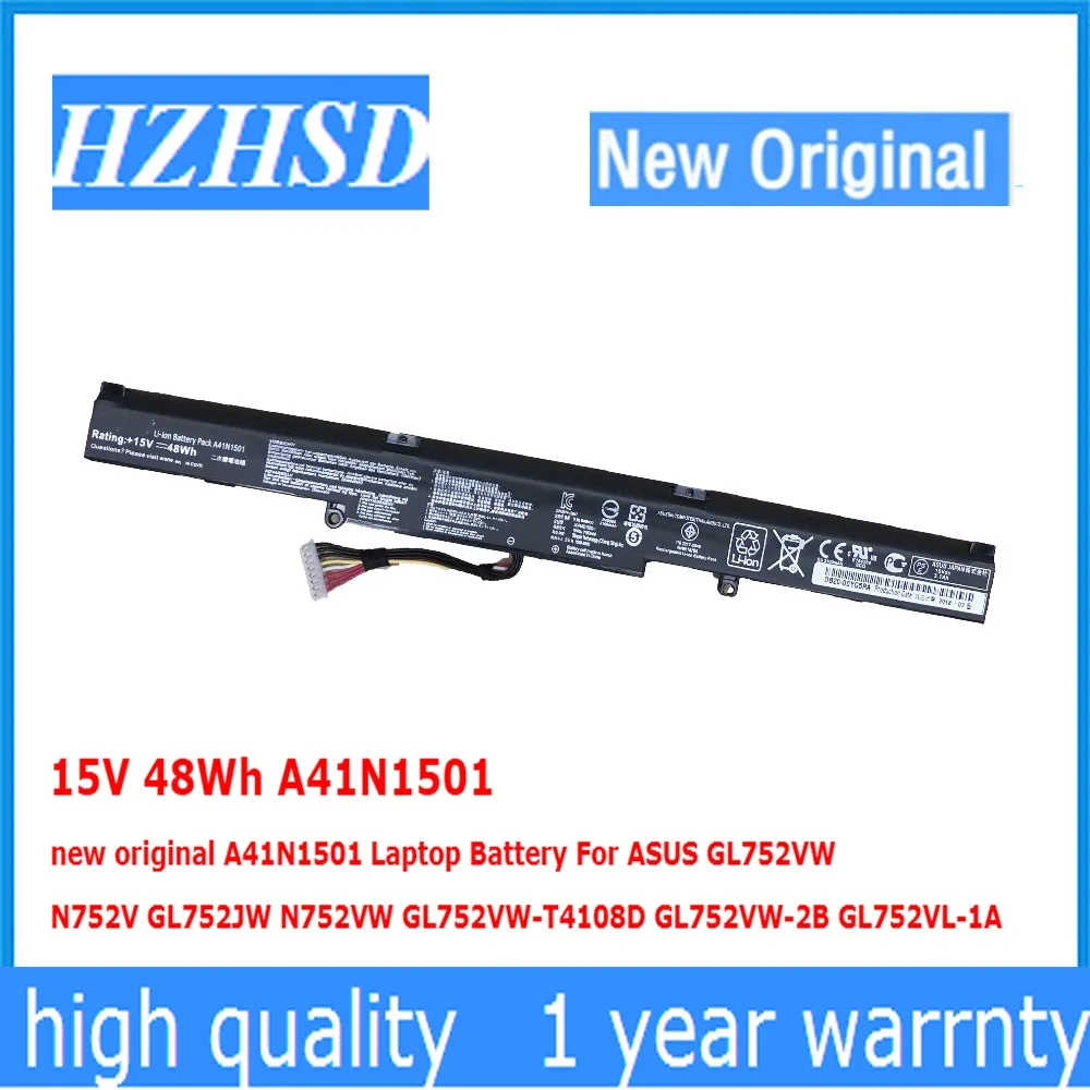 15V 48Wh A41N1501 новый оригинальный Аккумулятор для ноутбука ASUS GL752VW N752V GL752JW N752VW GL752VW-T4108D