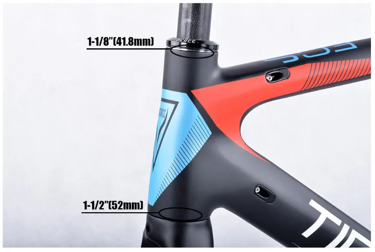 Top 2017-2018 Tideace aero Cadre Route Frameset Made in China Carbon Fiber Road Bike Frame Bicycle Frame 50/53/55cm 10