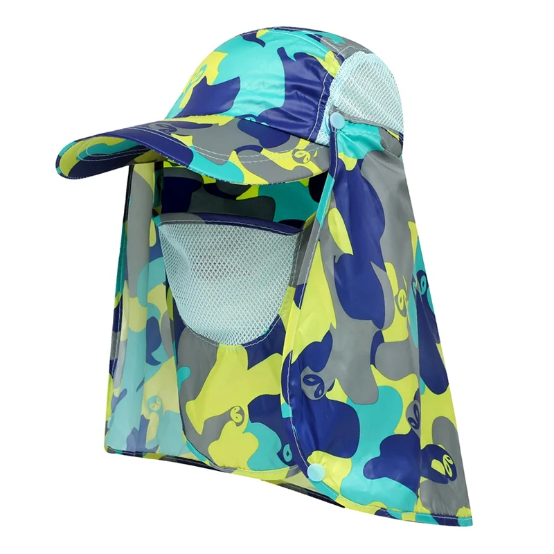 

Outdoor Sport Hiking Visor Hat UV Protection Face Neck Cover Fishing Sun Protcet Cap
