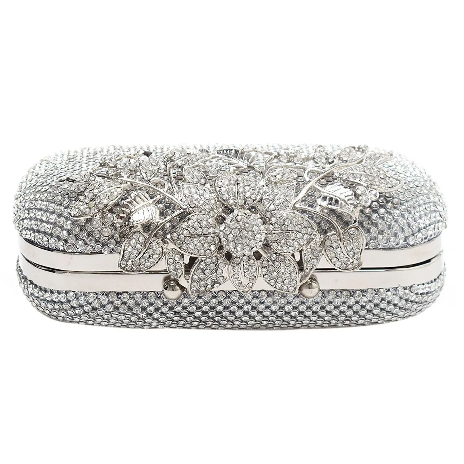 Women Evening Bag 2018 Flower Crystal Clutch Bags Wedding Purse Rhinestones Chain bag Shoulder
