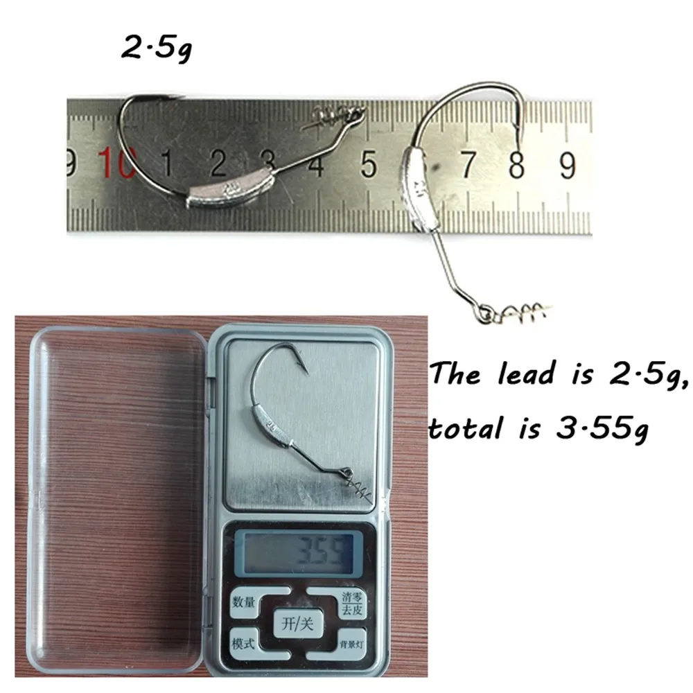 15 шт. колючий свинцовый офсетный рыболовный крючок подходит для Техаса Каролины Флориды аксессуары для снаряжения рыболовные снасти