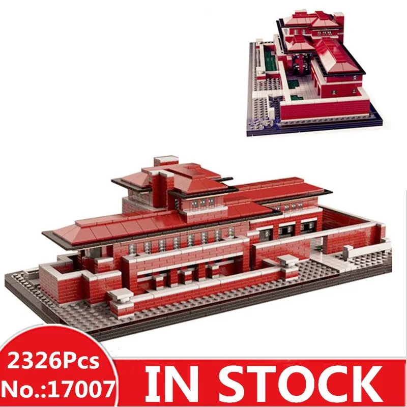 

IN STOCK 17007 2326Pcs Genuine Architecture Series The Robie House Set Educational Building Blocks Bricks Toys Model 21010